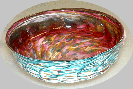 multicolored frit streaky blown bowl