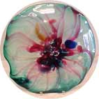 Transparent Green Platter with Rim